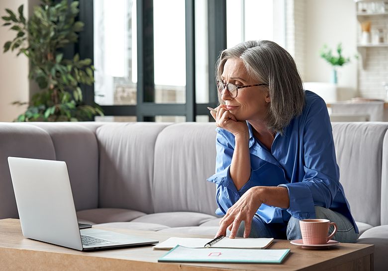 woman working at computer