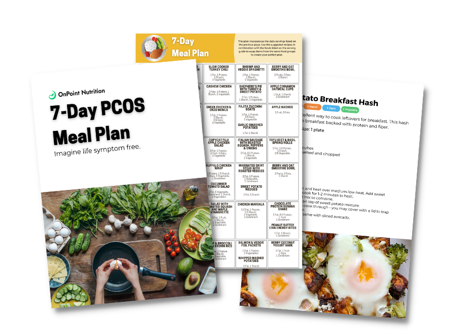 PCOS Meal Plan Sheet 1 PCOS Meal Plan Sheet 1
